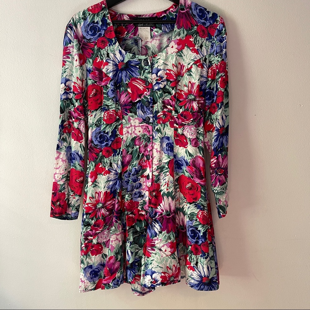 Vintage floral romper with long sleeves - all that jazz
